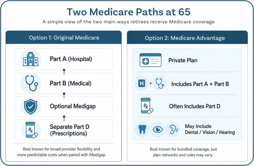 Two Medicare Paths at 65 chart